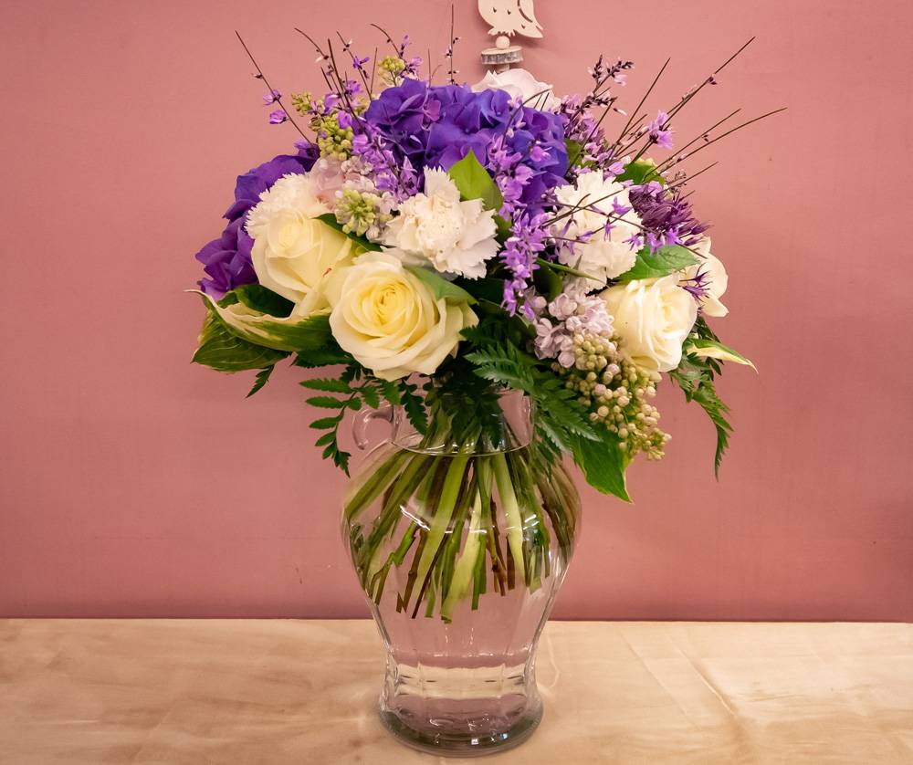Bouquet-blanc-violet-vert-vase